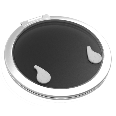 Go&iuml;ot Aluminium Luken Modell 'Opal 18', Satin, Abm. &Oslash;474mm, Lochma&szlig; &Oslash;420mm, Rahmen 15mm - 73115406 - 73115406