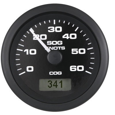 Premier Pro Gps Geschwindigkeitsanzeiger 60 Knoten, Schwarz Mit Schwarzem Rand - 781372pdfe 72dpi - 781372PDFE