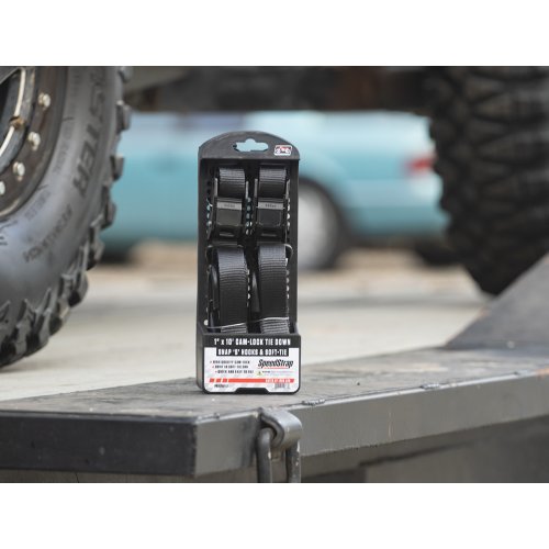 Speedstrap 25mm Cam-Lock Spannband mit S-Haken und Soft-Schlaufe (2er- Pack) - Schwarz - 900631014 6 - 900631014