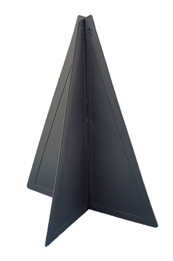 Kunststoff Signalkegel, Zusammenlegbar, 460x330mm, Schwarz - 9008004 - 9008004