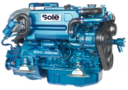 Sol&eacute; SM-82 Schiffsdiesel mit hydraulischem Wendegetriebe