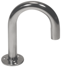 Niro Gebogene Kabeldurchfuhr, H=145mm, B=115mm, &Oslash;fu&szlig;=25mm, &Oslash;rohr=17x20mm - 9048050 - 9048050