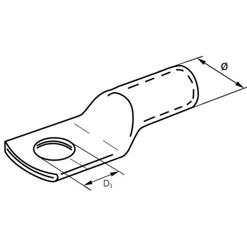 Presskabelaugen F&uuml;r 25mm&sup2; Batteriekabel, M-6 Auge - 9056300 2 - 9056300
