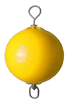Ankerboje Mit Nylon-Gelagerter Stange Mit 2 Augen, &Oslash;400mm, L=760mm, Gelb (Gr&ouml;&szlig;e 1) - 9059801 - 9059801