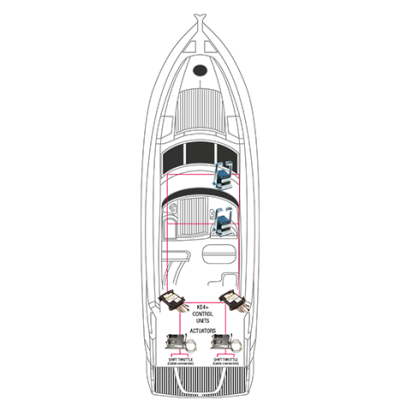 NHK MEC KE-4XG Motorsteuerungssystem Inboard (SST), 2x Motor/2x Steuerstand - 9064634 - 9064634