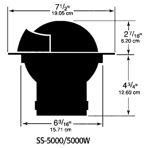 Ritchie Kompass Modell 'Supersport Ss-5000', 12v, Einbaukompass, Rose &Oslash;127mm/5&deg;, Schwarz - 9067022 1 - 9067022