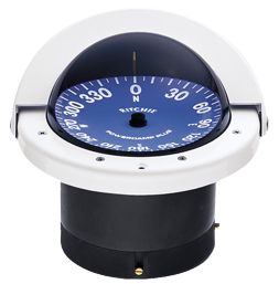 Ritchie Kompass Modell 'Supersport Ss-2000w', 12v, Einbaukompass, Rose &Oslash;114,3mm/5&deg;, Wei&szlig; - 9067024 - 9067024
