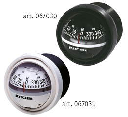Ritchie Kompass Modell 'Explorer V-57w.2', 12v, Armaturenbrettkompass, Rose &Oslash;69,9mm/5&deg;, Wei&szlig; - 9067031 2 - 9067031