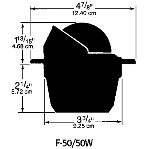 Ritchie Kompass Modell 'Explorer F-50', 12v, Einbaukompass, Rose &Oslash;69,9mm/5&deg;, Schwarz - 9067039 2 - 9067039