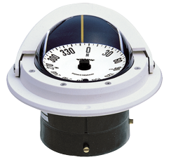 Ritchie Kompass Modell 'Voyager F-82w', 12v, Einbaukompass, Rose &Oslash;76,2mm/5&deg;, Wei&szlig; - 9067055 - 9067055