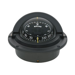 Ritchie Kompass Modell 'Voyager F-83', 12v, Einbaukompass, Rose &Oslash;76,2mm/5&deg;, Schwarz (Wheel Mark) - 9067056 - 9067056