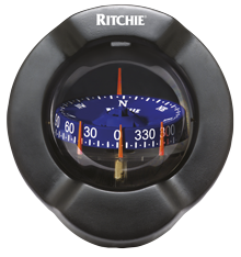 Ritchie Kompass Modell 'Venture Sr-2', 12v, Schotkompass, &Oslash;93,5mm/5&deg;, Schwarz, Mit Kr&auml;ngungsmesser - 9067085 - 9067085