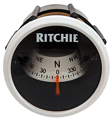 Ritchie Kompass Modell 'Ritchie Sport X-21ww', Armaturenbrettkompass, 12v, Rose &Oslash;50,8mm/5&deg;, Wei&szlig; - 9067116 1 - 9067116