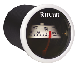 Ritchie Kompass Modell 'Ritchie Sport X-21ww', Armaturenbrettkompass, 12v, Rose &Oslash;50,8mm/5&deg;, Wei&szlig; - 9067116 2 - 9067116