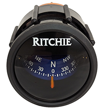 Ritchie Kompass Modell 'Ritchie Sport X-23BU', Armaturenbrettkompass, 12v, Rose Ø50,8mm/5°, Blau - 9067117 - 9067117