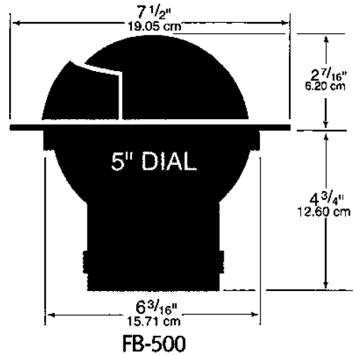 Ritchie Kompass 'Globemaster Fb-500', 12/24/32v, Einbau, &Oslash;127mm/2 Of 5&deg;, Schwarz (Motor) - 9067365 2 - 9067365