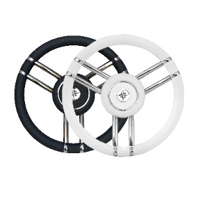 3-Doppelspeichen-Lenkrad "Typ 28", Schwarz, Mit Polyurethan-Kranz, &Oslash;=350mm - 9068730 1 - 9068730