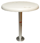 Springfield Kunststoff-Tischplatte rund Set (&Oslash;610mm) mit Aluminium-Tischbein (H=686mm) und Fu&szlig; - 9069192 1 1 - 9069192