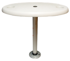 Springfield Kunststoff Tischplatte Oval Satz (457x762mm) Mit Aluminium Tischbein (H=686mm) Und Fu&szlig; - 9069446a - 9069446A