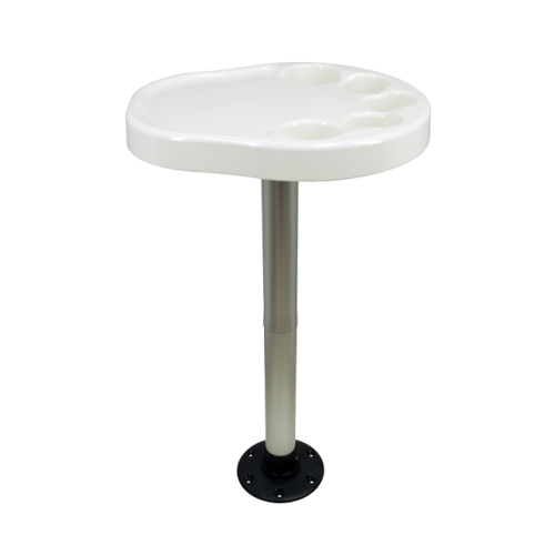 Kunststoff Tischplatte Satz 'Palm' (450x390mm) Mit Aluminium Tischbein (H=685mm) Und Fu&szlig; - 9069492 - 9069492
