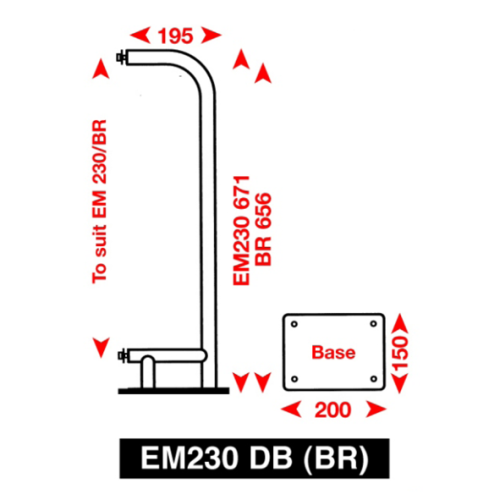 Echomax 230-(Br)Db Niro B&uuml;gel F&uuml;r Deckmontage Em230-Br - 9070614 3 - 9070614
