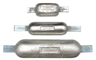 Zink Rumpfanode Mit Anschwei&szlig;laschen, 100x60x190x20mm (0,60kg) - 9077405 - 9077405