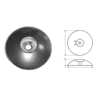 Magnesium Runde Ruderblattanode &Oslash;70mm (0,095kg) - 9077960 - 9077960