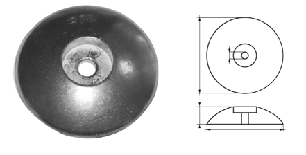 Magnesium Runde Ruderblattanoden &Oslash;125mm (Satz) (0,32kg) - 9077961500x500x0 - 9077962