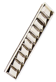 Niro L&uuml;ftungblech 'Louvre', 505x89x27mm (Einbauma&szlig;e), 528x112mm (Au&szlig;enma&szlig;e) - 9078132 - 9078132