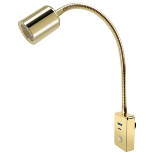 Messing Kartentischleuchte, Halogen, 12v/10w, Fu&szlig;platte &Oslash;86mm, Mit Schalter - 9078368 - 9078368