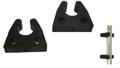 Gummi-Halter F&uuml;r Rohr, &Oslash;22-25mm, Schwarz (Per Paar) - 9078610 - 9078610
