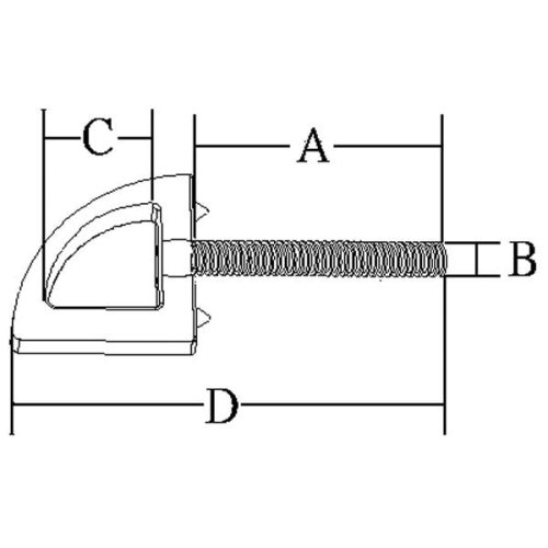 Schraube Mit Niro Auge, A=102mm, B=12mm, C=23mm, D=152mm - 9078725 1 - 9078725