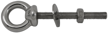 Schraube Mit Niro Auge, A=100mm, B=8mm, C=33mm, D=136mm - 9078730 - 9078730