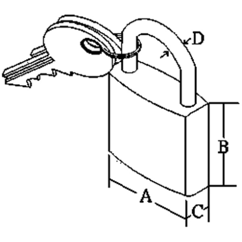 Messing Vorh&auml;ngeschloss Mit Niro B&uuml;gel, Abmessungen 30x22mm - 9078890 2 - 9078890