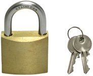 Messing Vorh&auml;ngeschloss Mit Niro B&uuml;gel, Abmessungen 40x33mm - 9078891 - 9078891