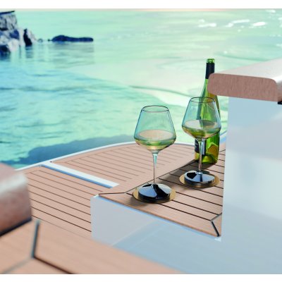 SEASIP Edelstahlhalter &ndash; rutschfeste Sockel in Bronzeoptik &ndash; f&uuml;r Weingl&auml;ser mit Stiel - 9081281 3 - 9081281
