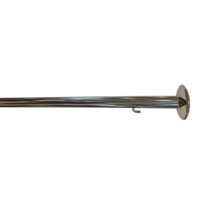 Niro Flaggenstock, L=600mm &Oslash;25mm, Mit 2 Haken - 913812 1 1 - 913813