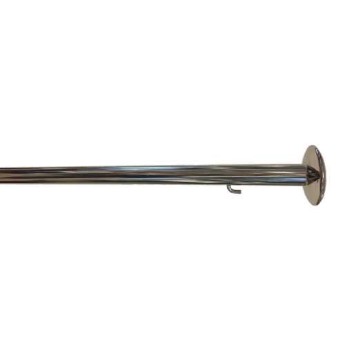 Niro Flaggenstock, L=600mm &Oslash;25mm, Mit 2 Haken - 913812 - 913813