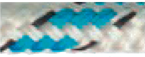 Allcord-18, Doppelt Geflochtene Schotleine, &Oslash;6mm, Wei&szlig; Mit Blau/Schwarzem Kennfaden, 200m - Al1806 b 1 - AL1806/BL