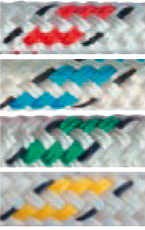 Allcord-18, Doppelt Geflochtene Schotleine, &Oslash;12mm, Wei&szlig; Mit Gelb/Schwarzem Kennfaden, 200m - Al1806 - AL1812/GE