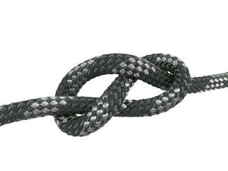 Allcord-20, Doppelt Geflochtene Schotleine Mixed Colors, &Oslash;14mm, Grau/Schwarz, 150m - Al2014 gz - AL2014/GZ