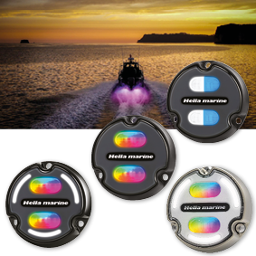 Hella Unterwasserbeleuchtung Apelo A1, 15W, Rgb Multi Color, 1800 Lumen, 2.5m Kabel, IP68/69, Front weiss - Apelo totaal - 9041562