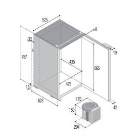 Einbauk&uuml;hlschrank 'Sea Classic', Modell 'C130l', 133l - C130l 72dpi - 9075600
