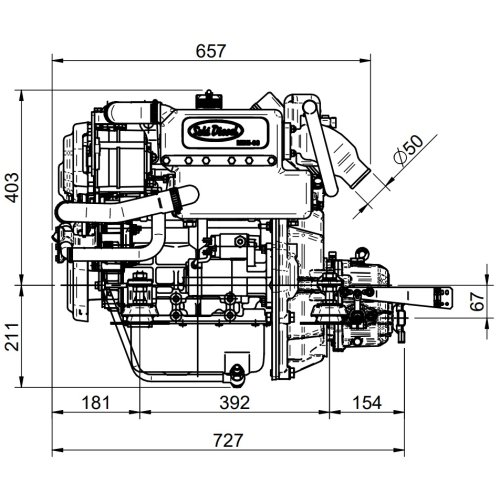 Sol&eacute; Schiffsdiesel Mini 33 Mit Technodrive Wendegetriebe Tmc60p, R=2.45:1 - E 1228 01 3 - 9022033