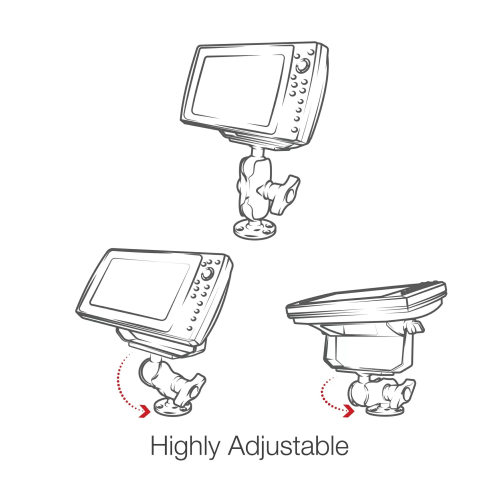 Ram Mount | D Kugel | RAM-D-202-25-C-202U kurz 129mm f&uuml;r Helix 8-15 & Solix - Gz5stvod - 900405002