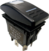 Wasserdichter Schalter Mit Led-Indikator, 4-Polig, On - Off, 15a/12v, Inkl. 25 Label - L061012401 72dpi - L061012401