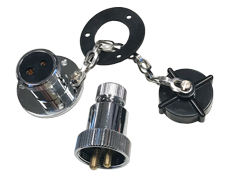 allpa Messing verchromt Wasserdichte Stecker