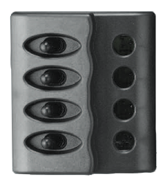 Allpa Kunststoff Schalttafel, 12v, 4-Schalter, Keine Sicherungen Mit Led-Indikator, Inkl. Labelsatz - L0612054 72dpi - L0612054
