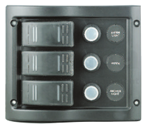 Kunststoff Schalttafel, 12v, 6-Schalter & Led-Indikator, Automatischen Sicherungen (2x5a-2x10a-2x15a) - L0680013 0 72dpi - L0680016