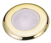 Kunststoff Led-Deckenleuchte Mit Messing Ring, &Oslash;77.2mm, Einbau, 12-24v/1,8w, Warm White - L4400249 1 - L4400249